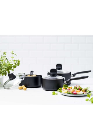 3 casseroles avec couvercles Memphis - 16/18/20 cm - Greenpan