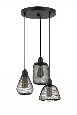 Lámpara de techo - Negro - 3 x 40 W
