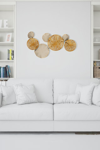 Adorno mural - 79 x 35 cm - Dorado