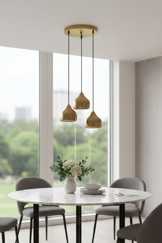 Lámpara de techo - Dorado - 3 x 40 W