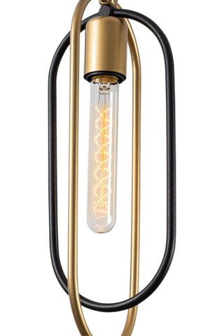 Lámpara de techo Cerco - Negro y dorado - 3 x 60 W