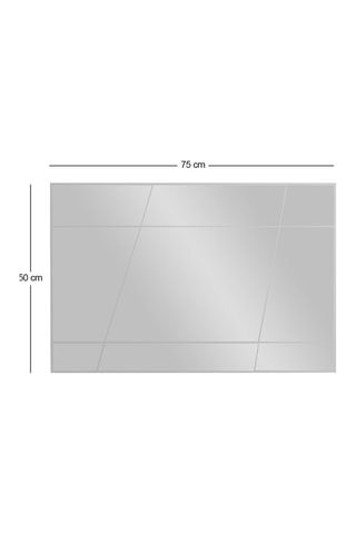 Espejo - 75 x 50 x 2,2 cm - Plateado