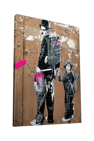Wanddecoratie "Charlie Chaplin" Banksy - 70 x 100 cm