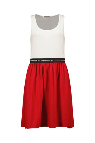 Vestido efecto doble prenda Jodieak - Blanco y rojo