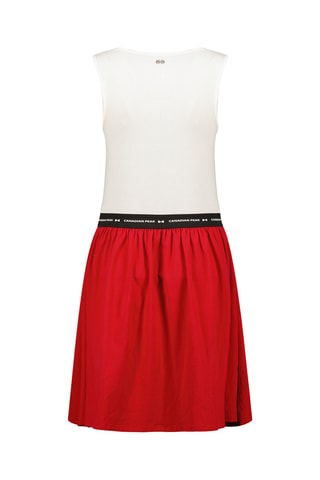 Vestido efecto doble prenda Jodieak - Blanco y rojo