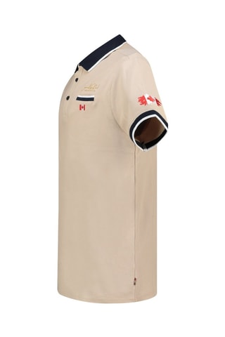 Polo Kareak - Negro, beige y rojo