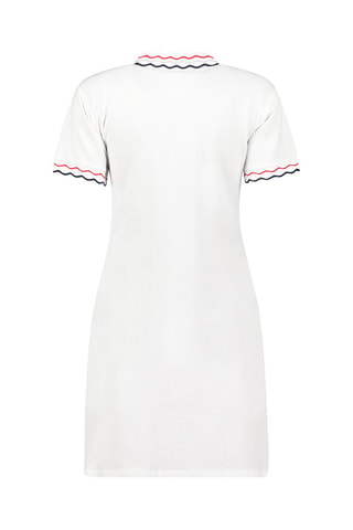 Vestido polo Jamaleak - Blanco, rojo y azul