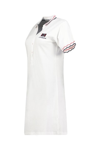 Vestido polo Jamaleak - Blanco, rojo y azul