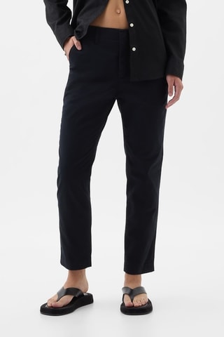 Pantaloni 7/8 in cotone bio - Nero