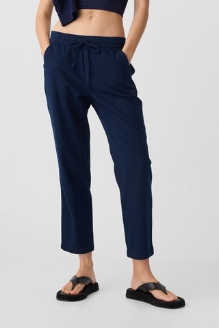 Pantaloni straight 7/8 - Indaco