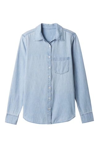 Camicia in jeans in cotone bio - Celeste