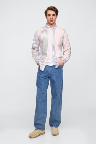 Camicia - Rosa e blu scuro