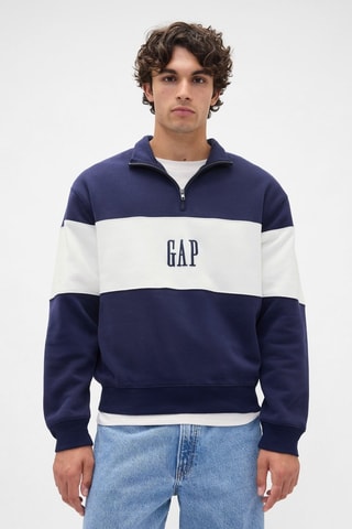 Felpa oversize in pile - Navy