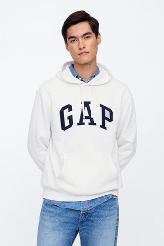 Felpa in pile con cappuccio - Ecrù