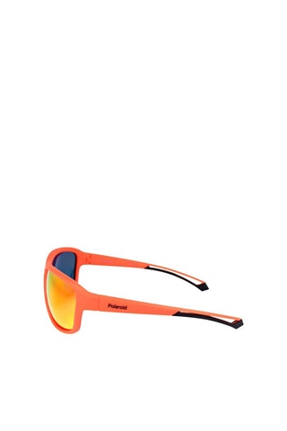 Lunettes de soleil polarisées homme - Verres effet miroir - Catégorie 3 - Polaroid - Rouge