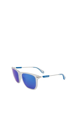 Lunettes de soleil homme - Verres effet miroir - Catégorie 3 - Adidas Original - Bleu et blanc