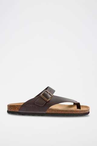 Sandali in pelle - Marrone
