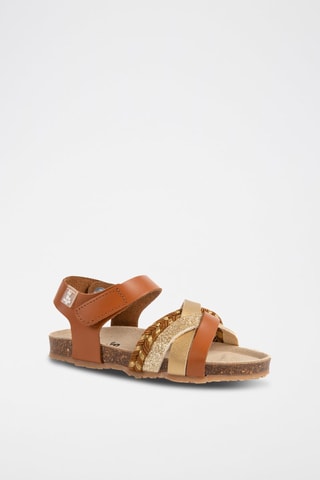 Sandali in pelle Rosso - Marrone