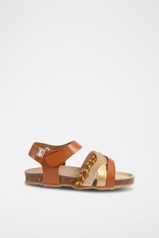 Sandali in pelle Rosso - Marrone