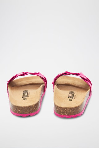 Ciabatte in pelle - Fucsia