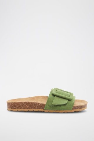 Ciabatte in pelle scamosciata - Verde 