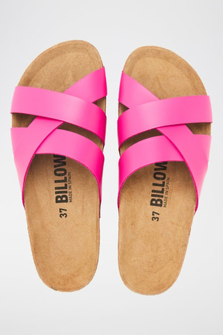 Ciabatte in pelle - Fucsia