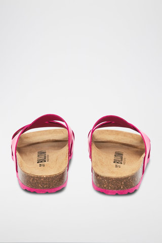 Ciabatte in pelle - Fucsia
