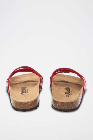 Ciabatte in pelle - Rosso 