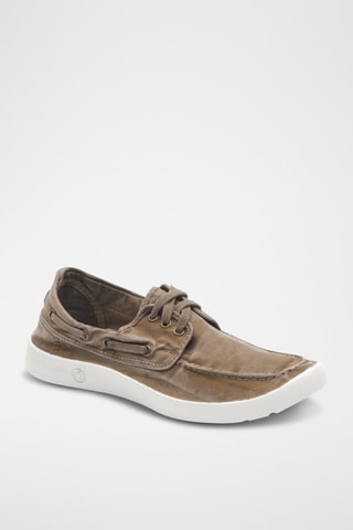 Scarpe da barca in cotone bio - Marrone