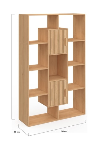 Estantería de 2 puertas Faustine - 143 x 90 x 30 cm