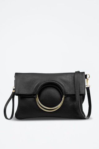 Sac à main en cuir Corinna - Doré et noir