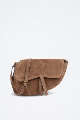 Sac bandoulière en nubuck - Marron