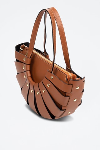 Sac à main en cuir Aquara - Marron