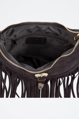 Sac porté épaule en nubuck - Noir