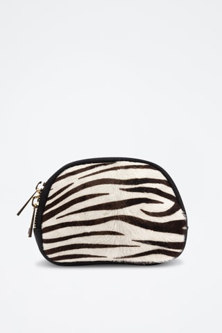 Porte-monnaie en cuir Baratili - Blanc et noir