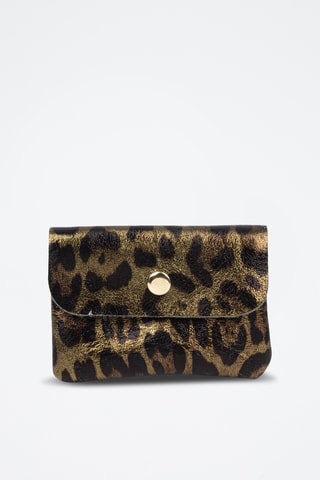 Porte-monnaie en nubuck Alpignano - Marron et noir
