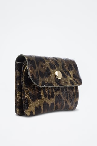 Porte-monnaie en nubuck Alpignano - Marron et noir