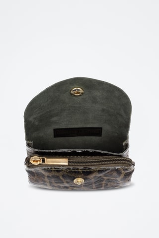 Porte-monnaie en nubuck Alpignano - Marron et noir