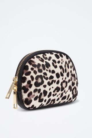 Porte-monnaie en cuir Baratili - Marron et noir