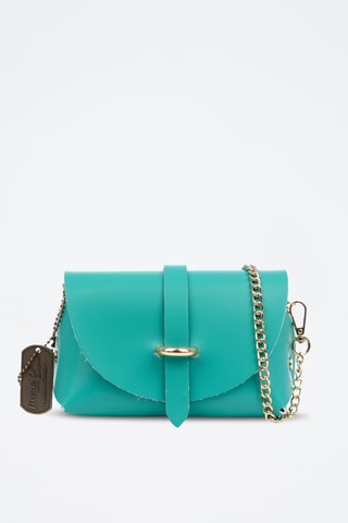 Sac bandoulière en cuir Aurora - Bleu