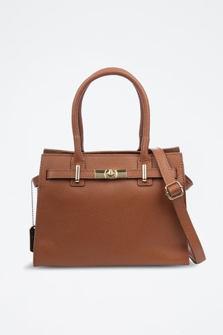 Sac porté épaule en cuir Banari - Marron