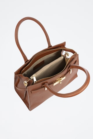 Sac porté épaule en cuir Banari - Marron