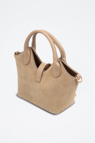 Sac à main en nubuck - Taupe