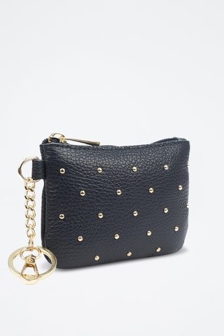 Porte-monnaie en cuir Bellosguardo - Bleu marine