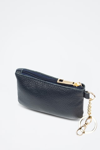 Porte-monnaie en cuir Bellosguardo - Bleu marine
