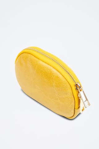 Porte-monnaie en cuir - Jaune