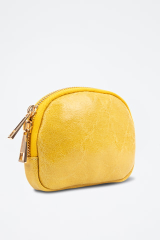 Porte-monnaie en cuir - Jaune