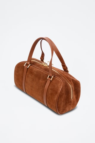 Sac tube en nubuck - Marron