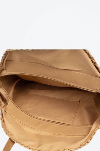 Sac porté épaule en raphia tressé - Marron clair