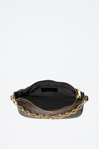 Sac à main en nubuck - Noir et doré